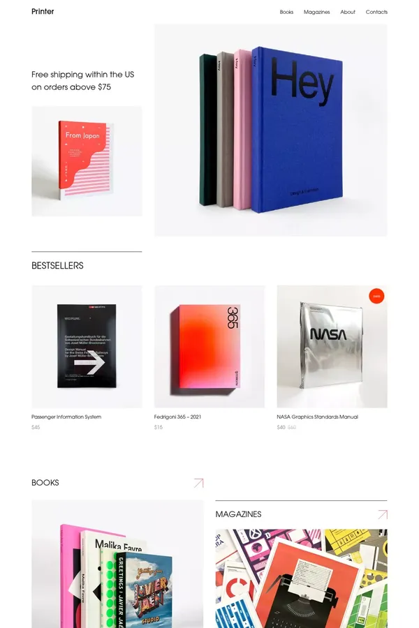 Printer | Books, Magazines - Ecommerce design inspiration