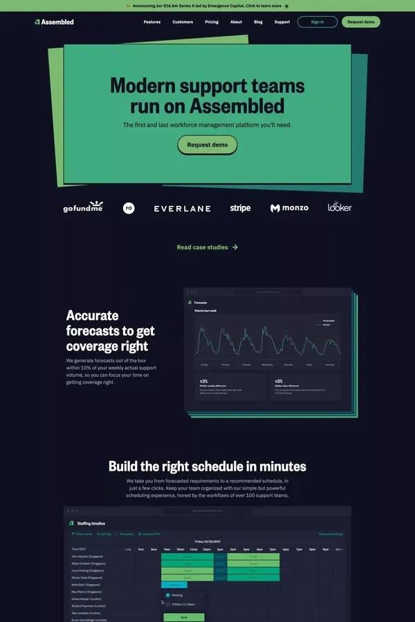 Assembled | Modern Workforce Management Platform - Landing design inspiration