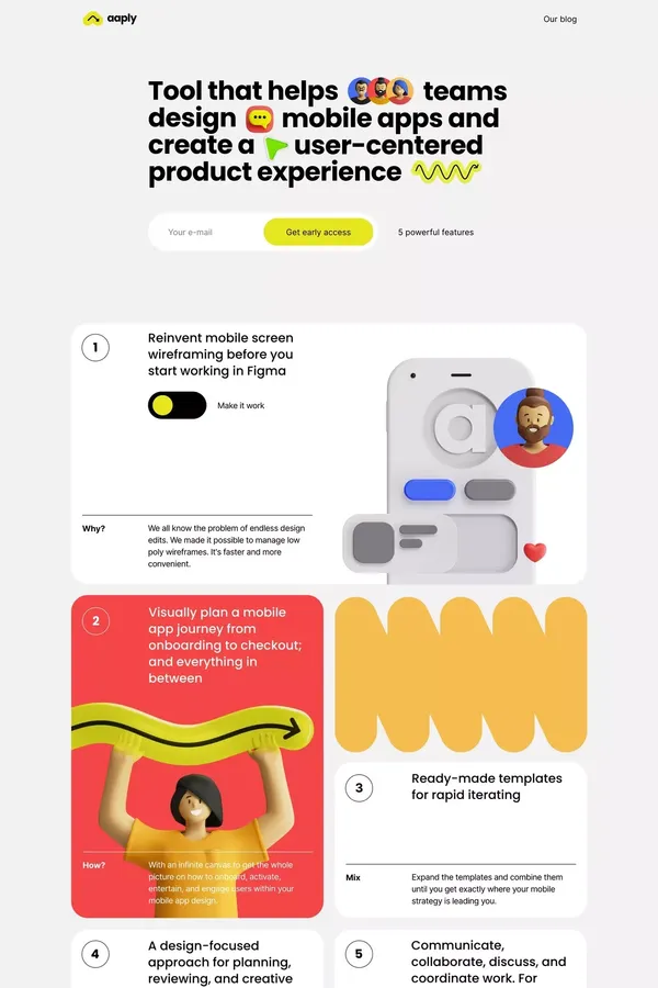 Aaply — Mobile app design tool - Landing design inspiration