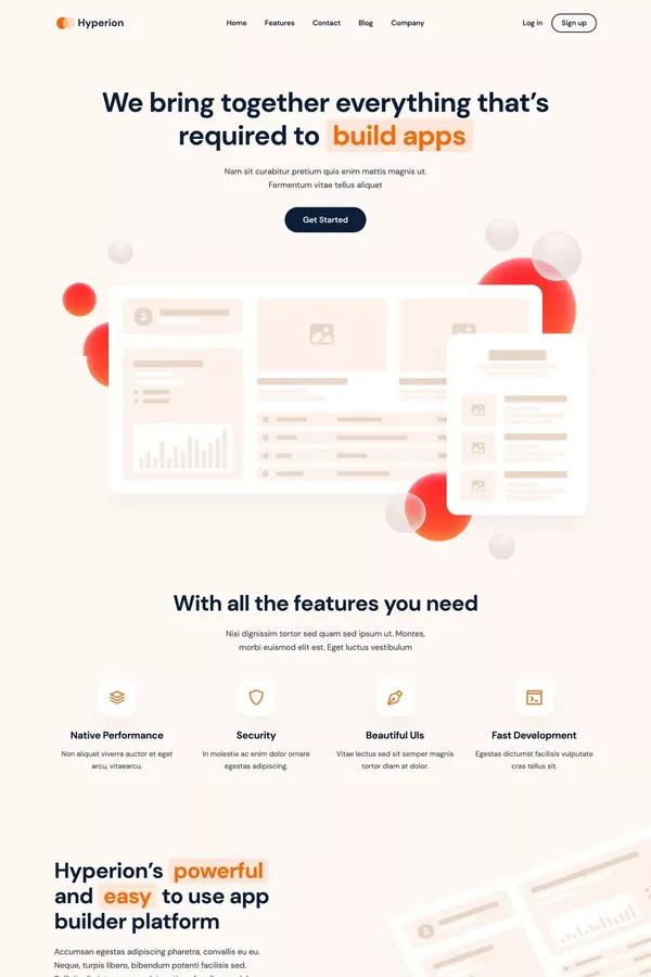Hyperion - Startup Webflow Template - Template design inspiration