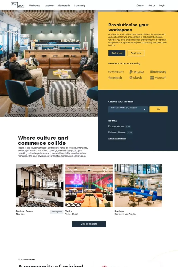 Places Website | Places - Landing design inspiration