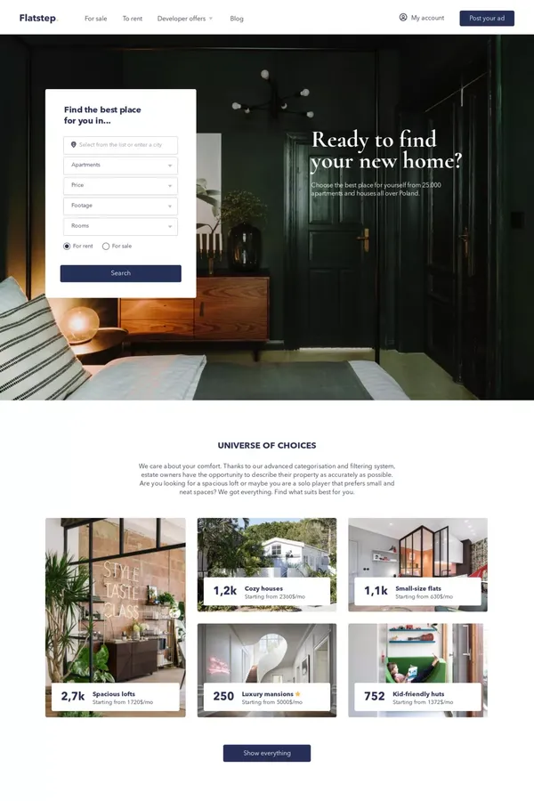 Home | Flatstep - Landing design inspiration