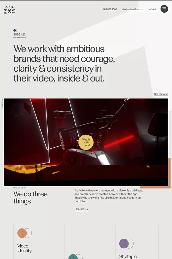 Bravery Without Ego | Fat Free - Portfolio design inspiration