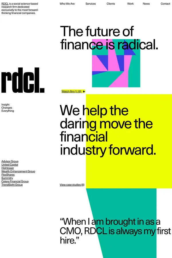 RDCL - Portfolio design inspiration