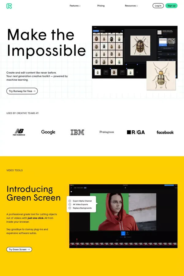 Runway | Make the Impossible - Landing design inspiration