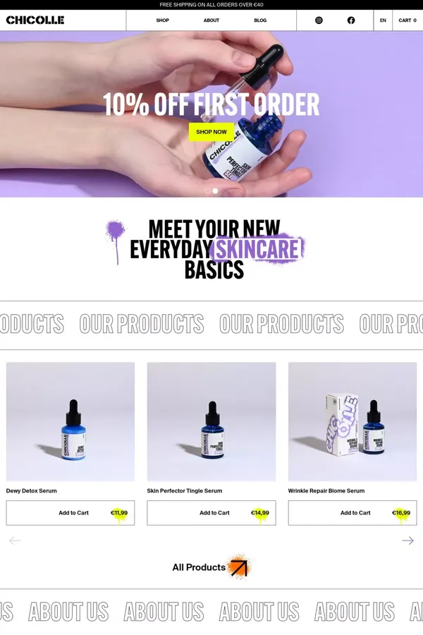 Chicolle.store - Ecommerce design inspiration