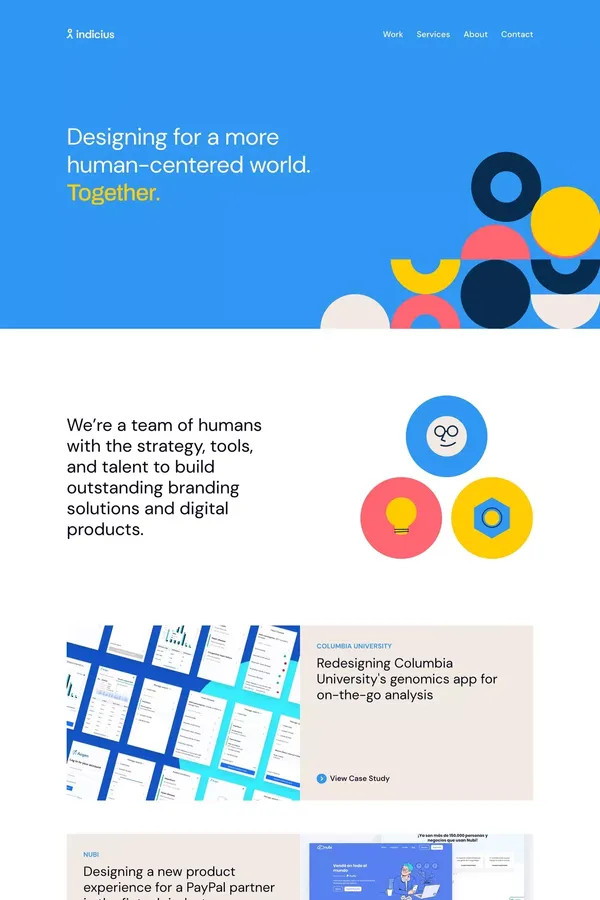 Indicius - Design Agency - Portfolio design inspiration