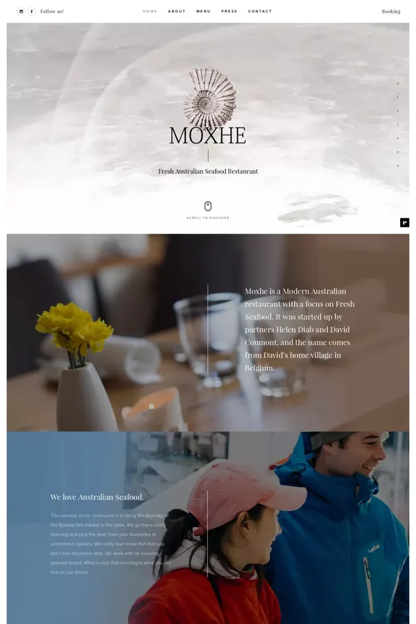Moxhe · Fresh Australian Seafood Restaurant - Other design inspiration