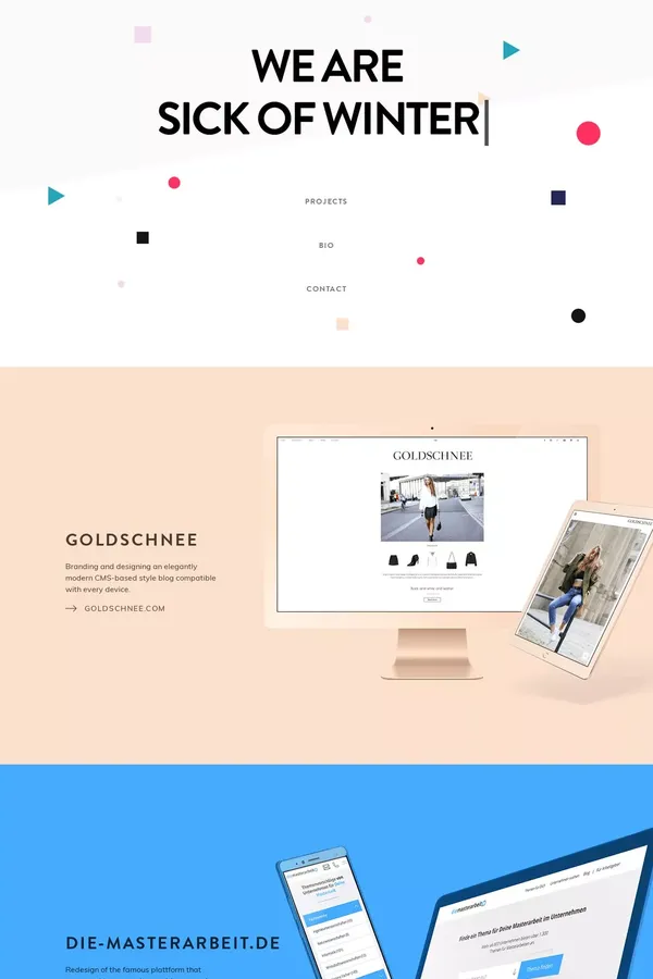 PixelPink – Design Studio Berlin - Portfolio design inspiration