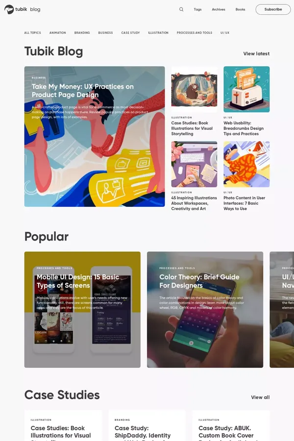 Tubik Blog: Articles About Design - Blog design inspiration
