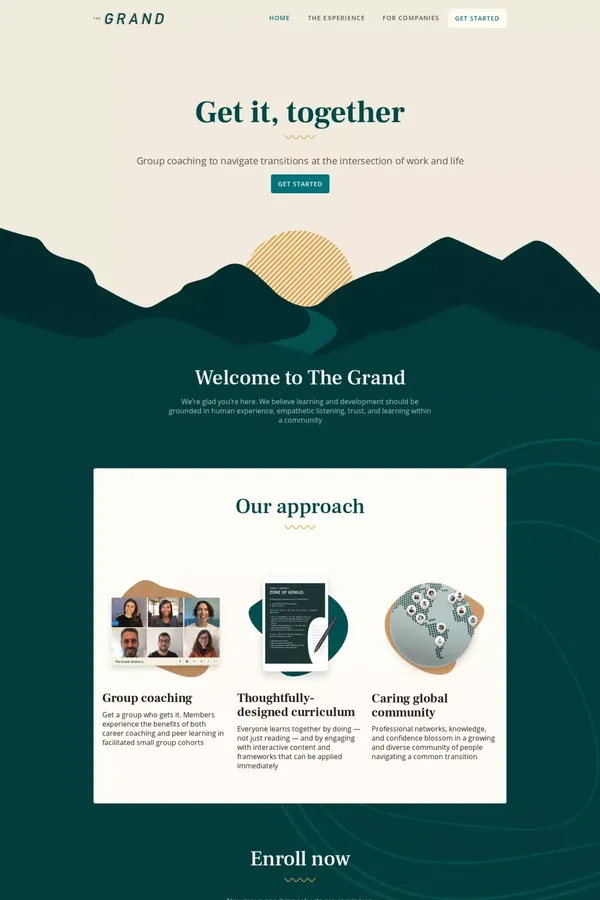The Grand - Landing design inspiration