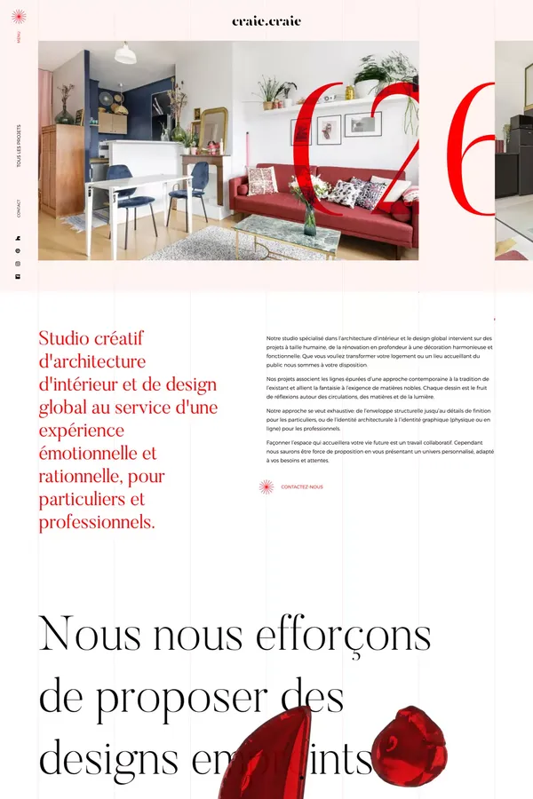Architecte d'intérieur à Lyon • CraieCraie - Portfolio design inspiration