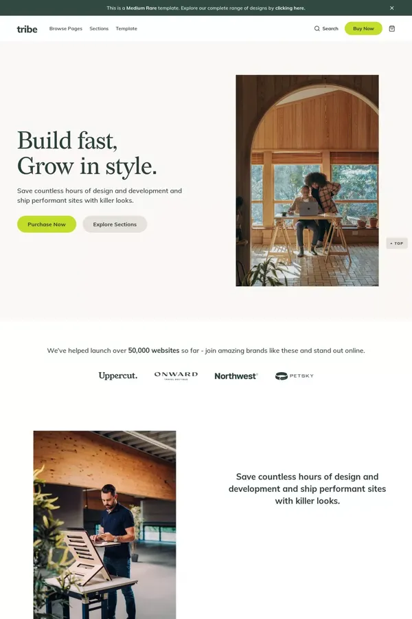 Tribe - Webflow Ecommerce Website Template - Template design inspiration