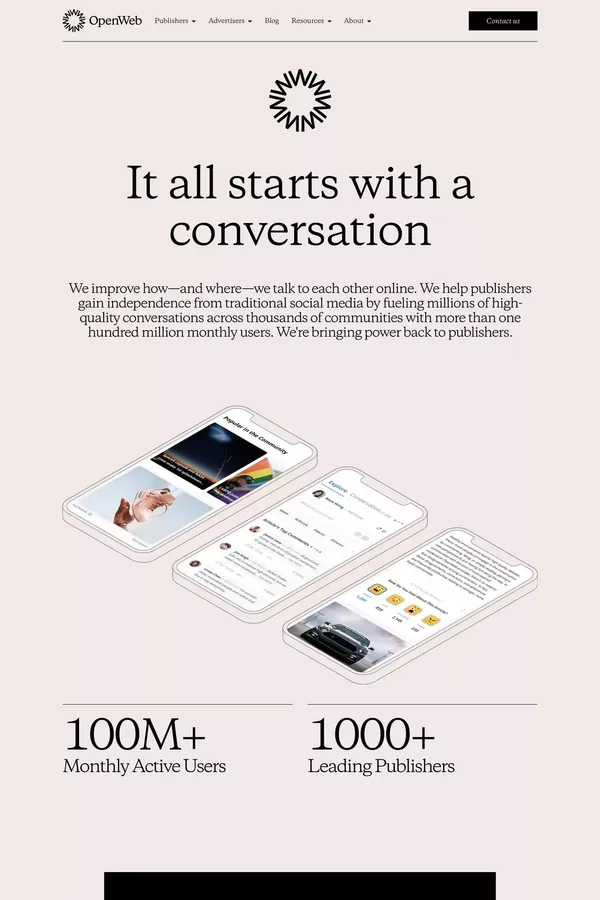 Build Your Community with Quality Conversations | OpenWeb - Landing design inspiration