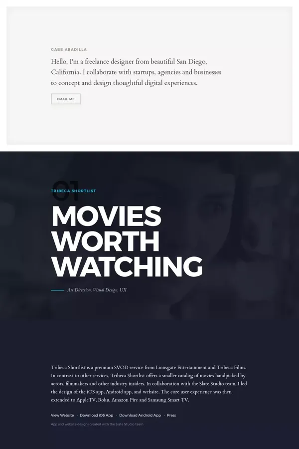 Gabe Abadilla | Design + Art Direction | San Diego, CA - website design inspiration