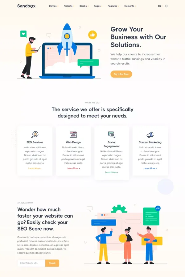 Sandbox - website design inspiration