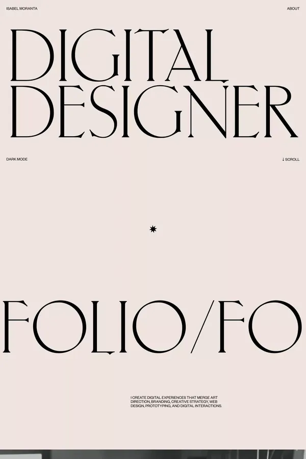 Isabel Moranta - Portfolio design inspiration