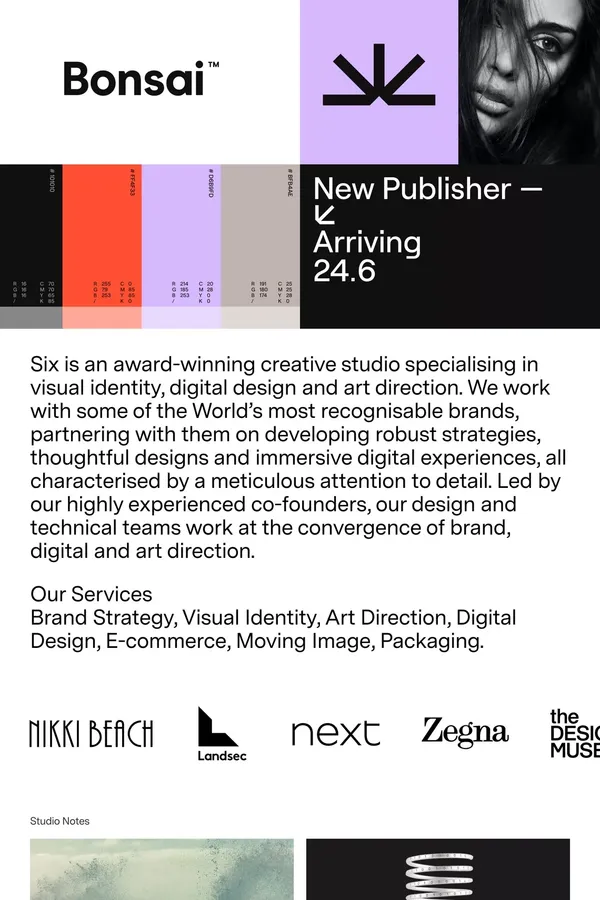Six - Portfolio design inspiration