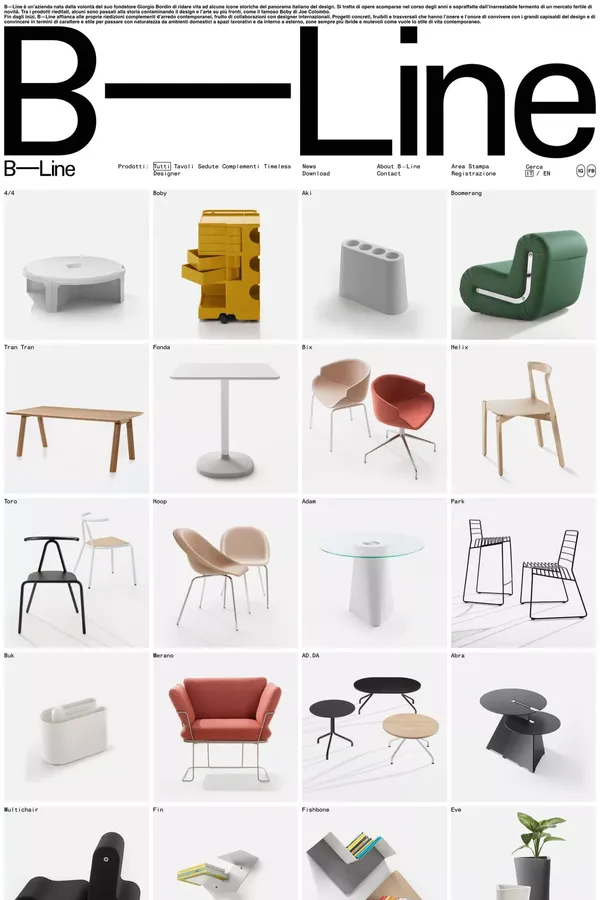B—Line - Ecommerce design inspiration