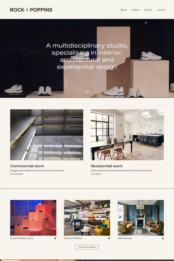 ROCK + POPPINS - Portfolio design inspiration