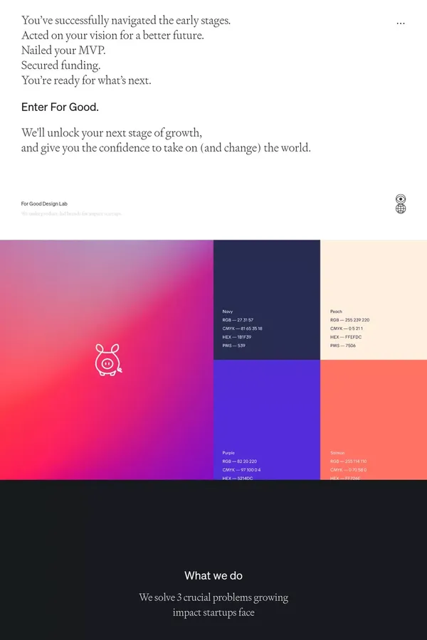For Good Design Lab - Portfolio design inspiration