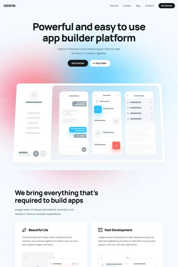 Ozone - App Webflow Website Template - Template design inspiration