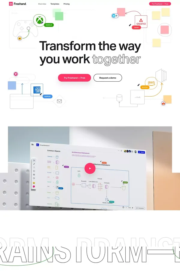 Freehand - Landing design inspiration