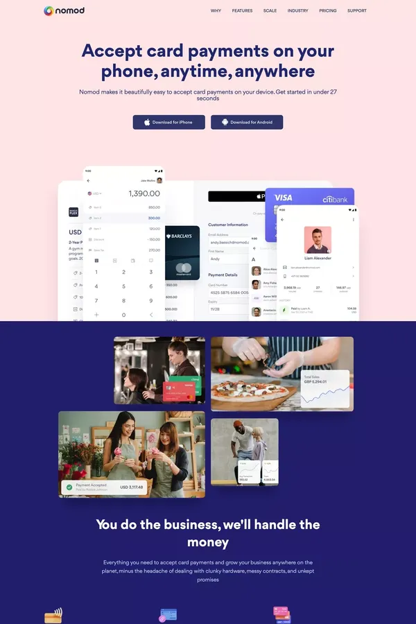 https://nomod.com/ - Landing design inspiration