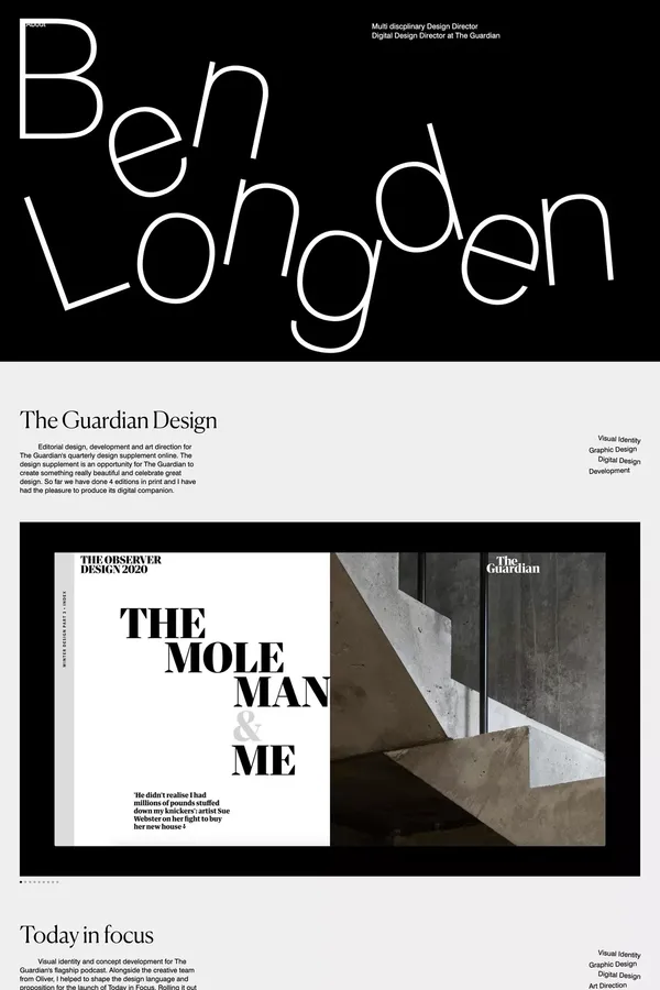 Ben Longden Design - Portfolio design inspiration