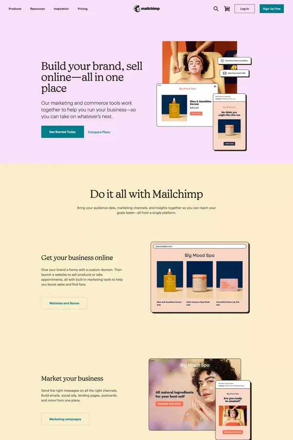 All-In-One Integrated Marketing Platform for Small Business - Landing design inspiration
