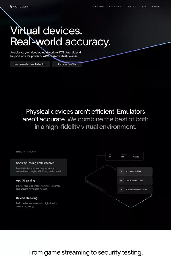 ARM Device Virtualization - Landing design inspiration