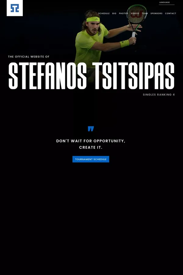 Stefanos Tsitsipas – The official website of Stefanos Tsitsipas - website design inspiration