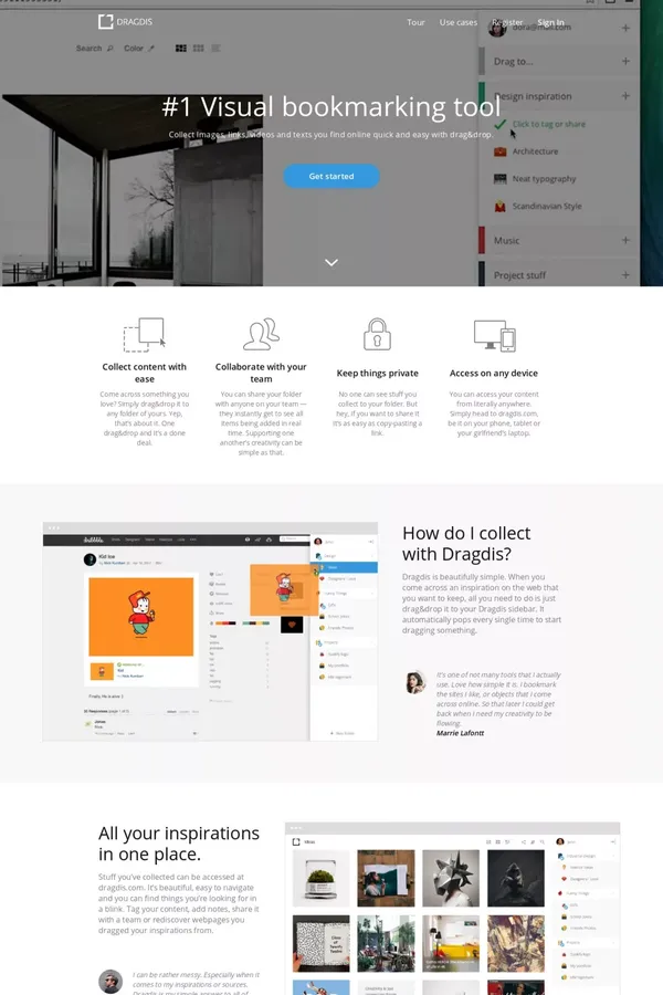 Dragdis - Be more creative - Landing design inspiration