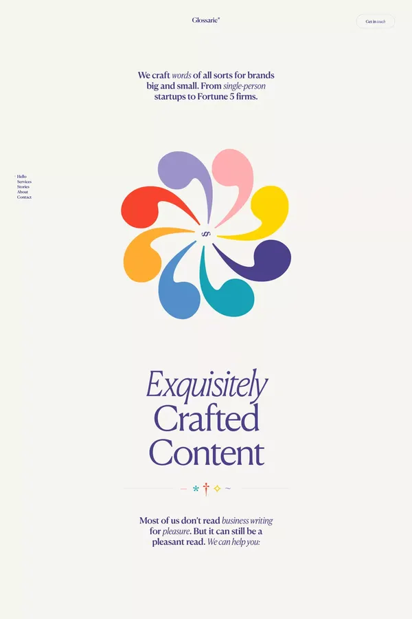 Glossarie — Home - Portfolio design inspiration