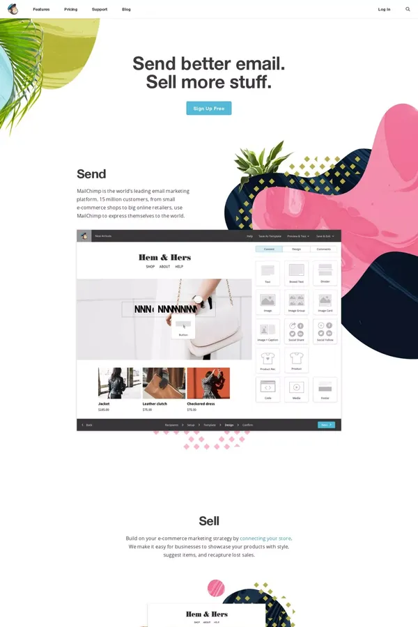 Email Marketing Platform | MailChimp - Landing design inspiration