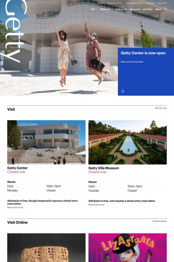 Getty: Resources for Visual Art and Cultural Heritage - Blog design inspiration