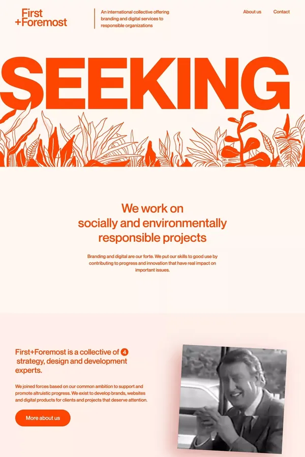 Ethical branding and digital services | First and Foremost - Portfolio design inspiration