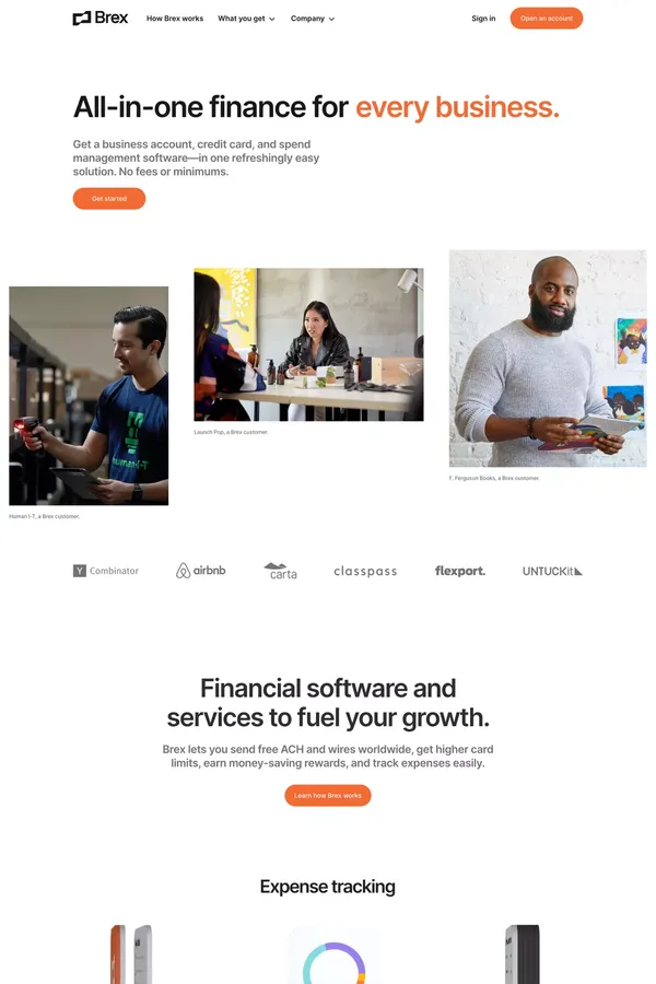 Brex All-in-One Finance for Every Business - Landing design inspiration