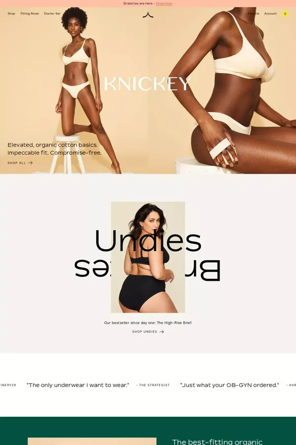 Knickey - Ecommerce design inspiration