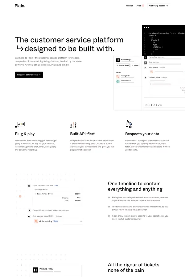 Plain - Landing design inspiration