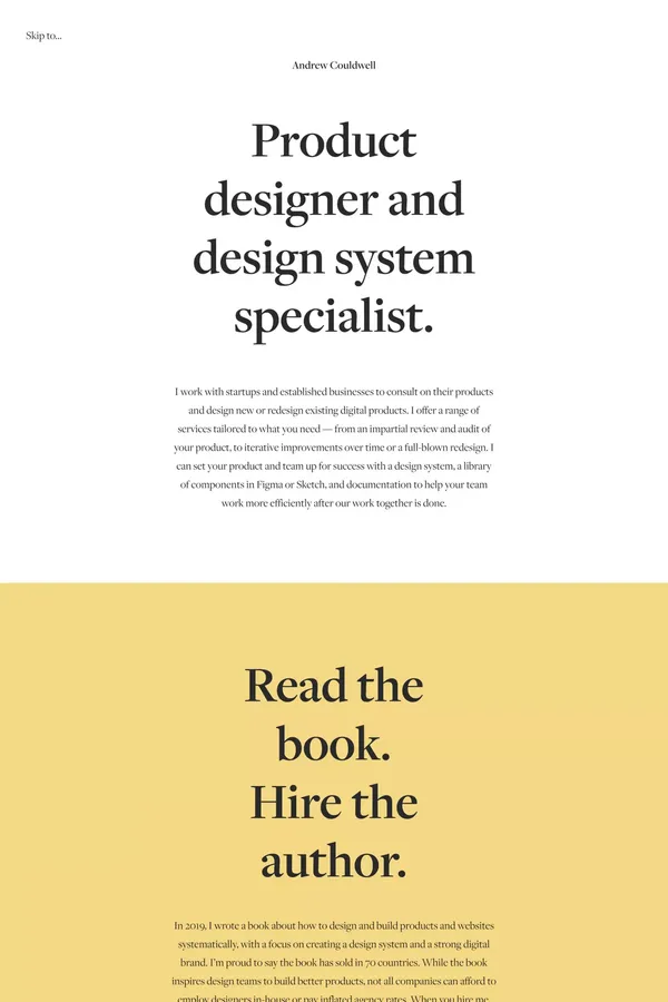 Freelance Product Designer in Los Angeles | Andrew Couldwell - Portfolio design inspiration