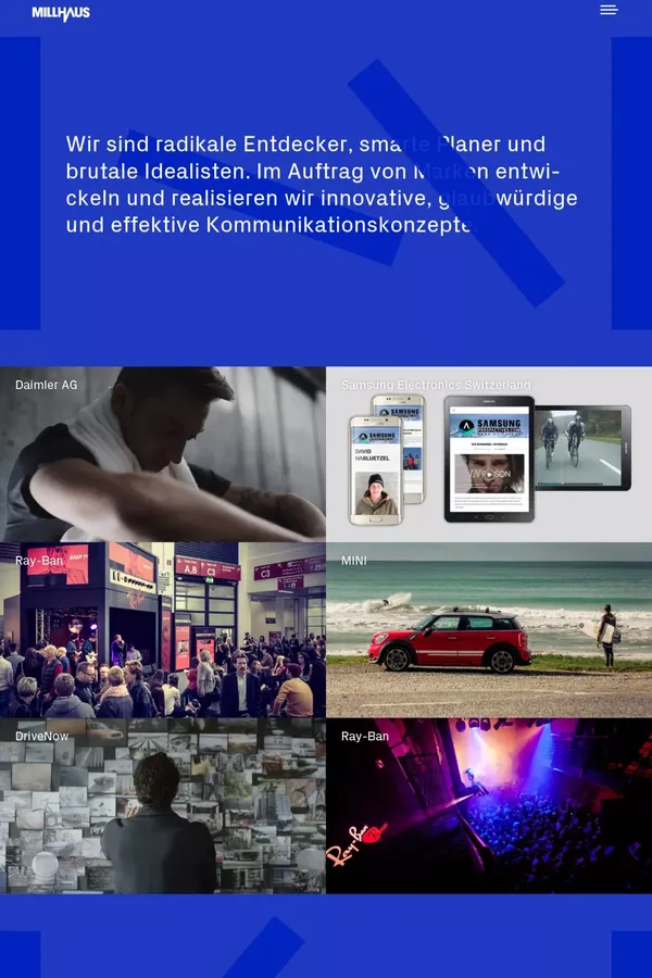 MILLHAUS | GUTS, BRAINS & PASSION - Portfolio design inspiration