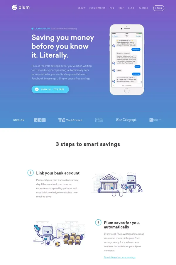 Plum - Landing design inspiration
