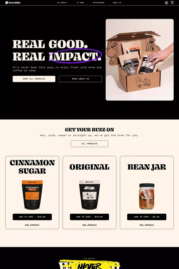 Home - Brewbike - Ecommerce design inspiration