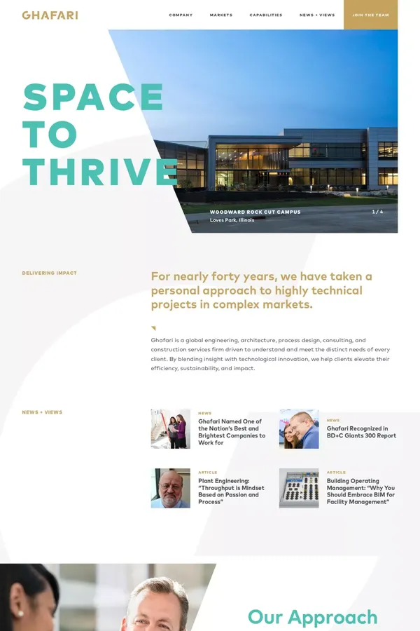 Engineering, Architecture, Process, Consulting +… | Ghafari Associates - Portfolio design inspiration