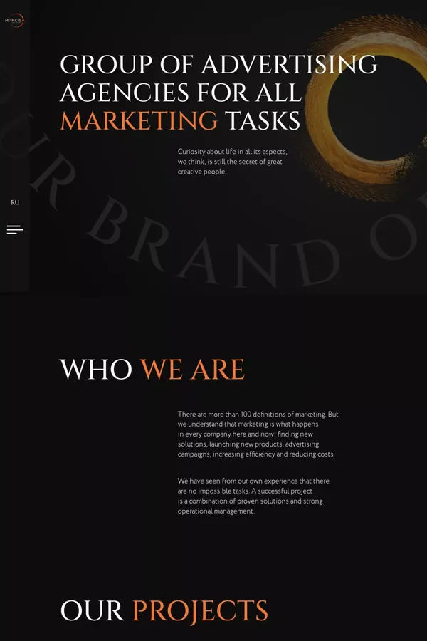 Markis - Creative Marketing Agency - website design inspiration