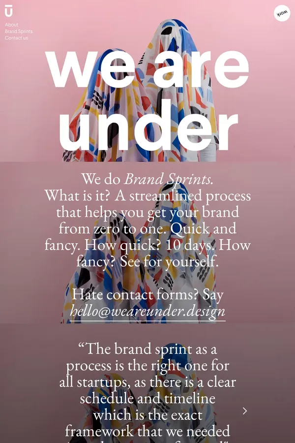 We are Under - Portfolio design inspiration