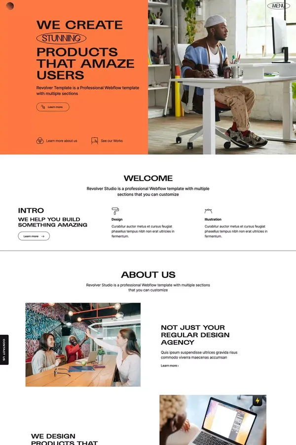 Revolver - Consulting Webflow Template - Template design inspiration