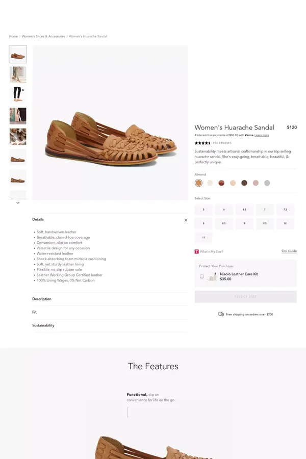 Women's Huarache Sandal | Handwoven & Ethically Made | Nisolo - website design inspiration