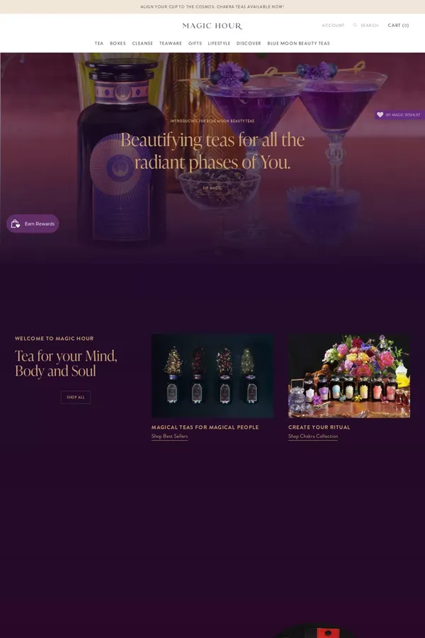 Magic Hour Teas | Turmeric Herbal Tea | Healthy Bubble Tea Online - website design inspiration